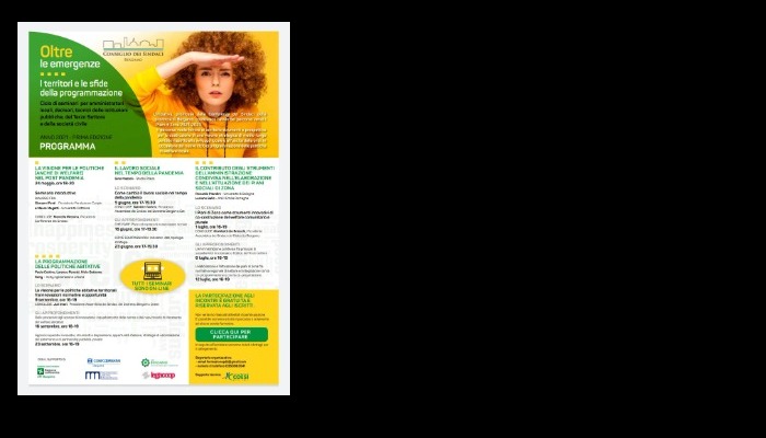 Seminari preparatori alla programmazione dei Piani di Zona 2021- 2023: “Oltre le emergenze. I territori e le sfide della programmazione”