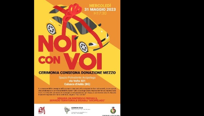 Aperitivo insieme - Mercoledì 31 maggio 2023 alle ore 17:30 presso il servizio “Arcipelago” in via Volta 321 - Calusco d'Adda