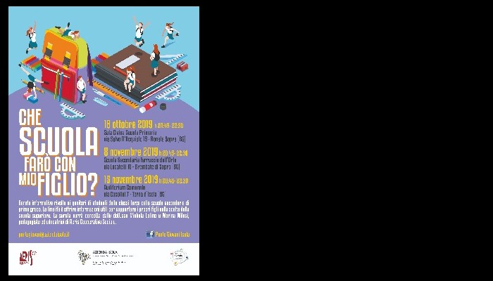 3 serate informative rivolte ai genitori delle classi terze che terremo nei vari istituti dell'Isola Bergamasca.
