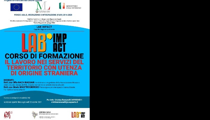 Progetto LAB'IMPACT - "Il lavoro nei servizi del territorio con utenza di origine straniera"