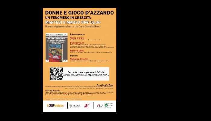 Serata informativa "Donne e gioco d'azzardo" - martedì 08 marzo ore 18,30