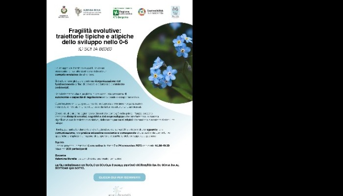Percorso di formazione: Fragilità evolutive: traiettorie tipiche e atipiche dello sviluppo nello 0-6