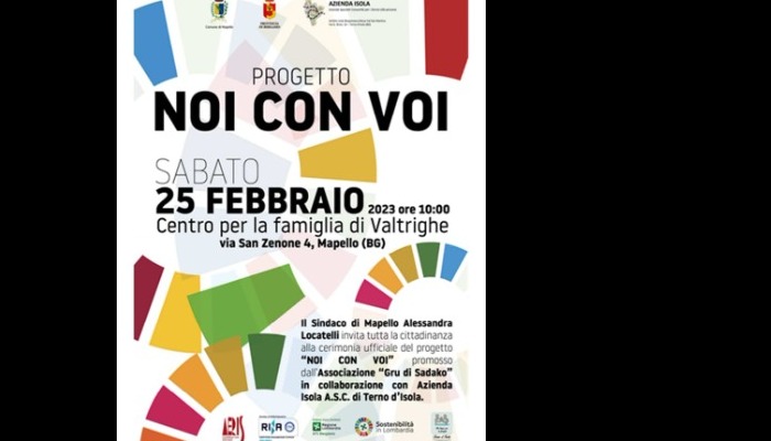 Inaugurazione Centro per la famiglia di Valtrighe, Via San Zenone 4 - Mapello - Sabato 25 Febbraio 2023   alle ore 10:00 