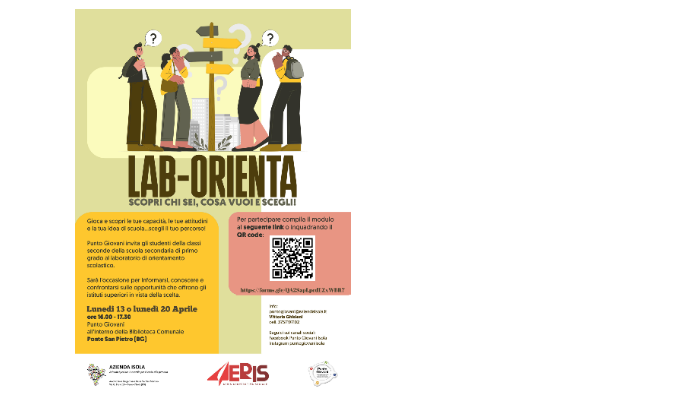 immagine di LAB-ORIENTA: SCOPRI CHI SEI, COSA VUOI E SCEGLI!