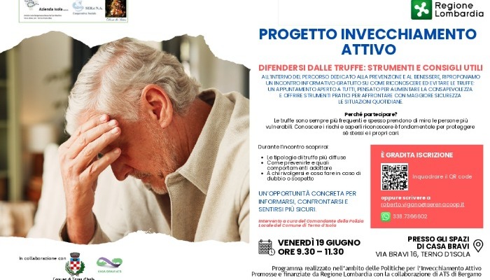 immagine di PROGETTO INVECCHIAMENTO ATTIVO - DIFENDERSI DALLE TRUFFE: STRUMENTI E CONSIGLI UTILI