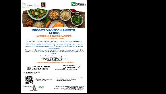immagine di PROGETTO INVECCHIAMENTO ATTIVO NUTRIZIONE E INVECCHIAMENTO: COME CAMBIA IL CORPO