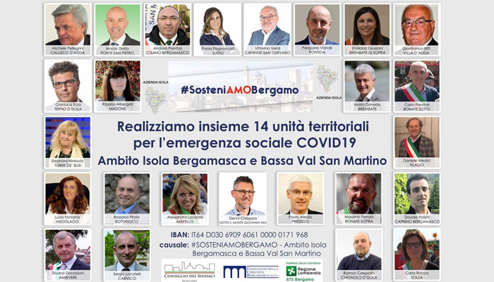 #SosteniAMOBergamo - Ambito Isola Bergamasca e Bassa Val San Martino