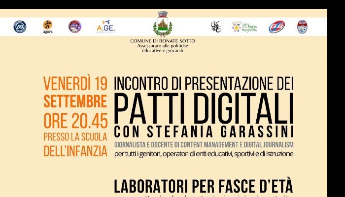 INCONTRO PRESENTAZIONE PATTI DIGITALI - COMUNE DI BONATE SOTTO