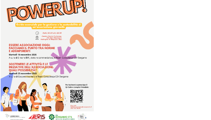Power up! Guida essenziale per la gestione e la sostenibilità di un'associazione giovanile
