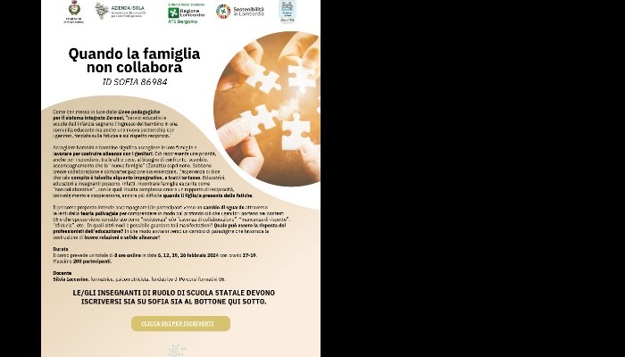Percorso di formazione: Quando la famiglia non collabora