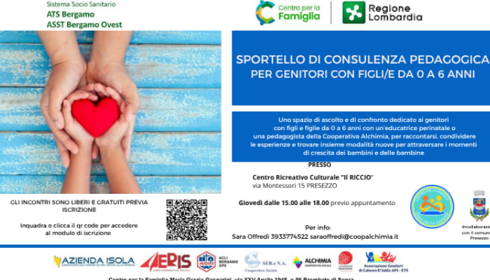immagine di Sportello di consulenza pedagogica per genitori con figli/e da 0 a 6 anni