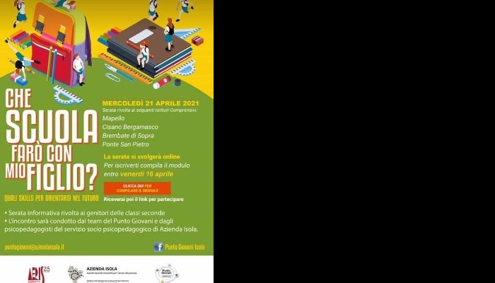 Incontro informativo "Che scuola farò con mio figlio?"