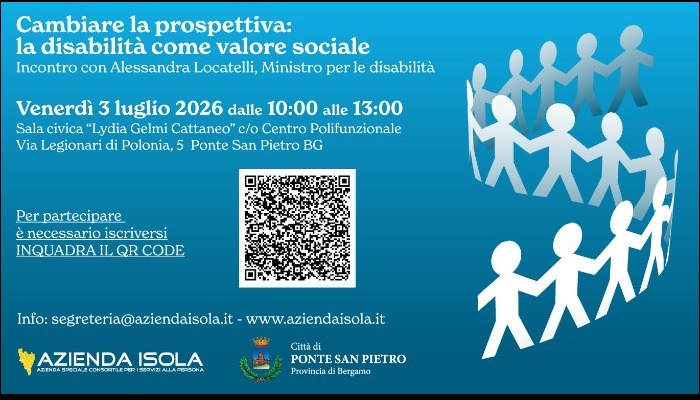 immagine di Cambiare la prospettiva: la disabilità come valore sociale - Incontro con Alessandra Locatelli, Ministro per le disabilità