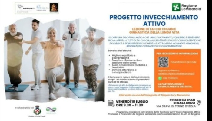 immagine di PROGETTO INVECCHIAMENTO ATTIVO: LEZIONE DI TAI CHI CHUAN E GINNASTICA DELLA LUNGA VITA